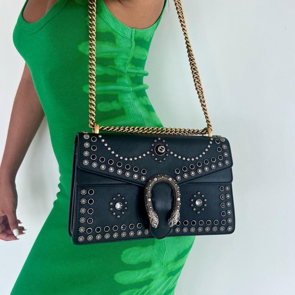 Gucci Dionysus Small Studded Leather Shoulder Bag